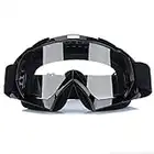 Jzhen Gafas Protectoras Moto Ajustable, Negro