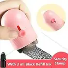 POPIN LOVER Identity Theft Protection Roller Stamp, with Retractable Box & Envelope Opener Including Refills - Designed for Secure Confidential ID Blackout Security,Anti-Theft and Privacy Safety