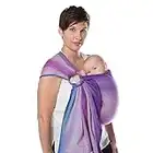 Ring Sling Baby Carrier - 100% Organic Cotton - Baby Wrap - Comfortable and Adjustable - Holds up to 15.8 kg (Size 2, Amethyst)