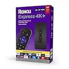 Roku Express 4K+ 2021 | Streaming Media Player HD/4K/HDR with Smooth Wireless Streaming and Roku Voice Remote with TV Controls, Includes Premium HDMI Cable (Renewed), Black