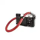 LXH Nylon fotocamera cinturino da polso cinturino regolabile per Sony NEX Leica Canon Nikon Panasonic Fujifilm Olympus Pentax fotocamere compatte mirrorless (rosso)