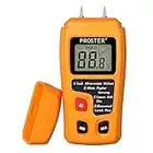 Proster LCD Igrometro Digitale Misuratore Umidità Tester Rilevatore Umidità Legno 2 Pin Auto Spegnimento per Misurazione Umidità di Legna da Ardere Carta - Colore Arancione