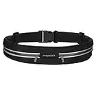 MoKo Riñoneras Belt Universal, Deportivo Cinturón de Correr con Cremallera y Prueba de Sudor para Ejercicios, Gimnasio para iPhone 11/11 pro/11 Pro MAX, Pixel 4, Pixel 4 XL Galaxy S10 S10 Plus, Negro