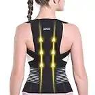 SICHEER Posture Corrector for Women and Men Back Brace Straightener Shoulder Upright Support Trainer for Body Correction and Neck Pain Relief, Medium(waist 34-38 inch)