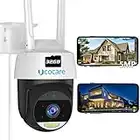 Camara Vigilancia WiFi Exterior, UCOCARE 5MP Camara Vigilancia Domicilio WiFi, Detección Humana, Seguimiento Automático, PTZ 360°, Visión Nocturna Color 30m, Audio Bidireccional, Tarjeta SD 32G Gratis