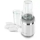 Juiceman Express Whole Juicer for Fruits and Vegetables, Compact, Includes 2 Portable Personal Blending Jars, 24oz, White, JMB1000C