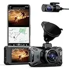 VANTRUE X4S Double Dashcam WiFi 4K+1080P, 2560X1440P 60FPS Frontale, Caméra Embarquée Avant et Arrière de Surveillance 24H pour Voiture, Vision Nocture Étoile, Super Condensateur, Capteur G,Max 256 G