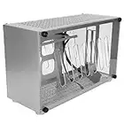 Custodia per Computer, Mini Case K55 Interamente in Alluminio ITX Mini Case per Computer Desktop da Gioco a Penetrazione Laterale su Entrambi i Lati, Supporto Scheda Madre Mini-ITX, per il Lavoro di G