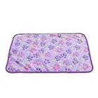 JS One Couverture polaire pour animal de compagnie pour chiot, chien et chat empreinte de patte Lavable en machine Doux et confortable au toucher Tissu chaud Léger et durable (M) 76 x 52 cm (Violet)