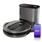Shark AV911S EZ Robot Vacuum with Self-Empty Base, Bagless, Row-by-Row Cleaning, Perfect for Pet Hair, Compatible with Alexa, Wi-Fi, Gray