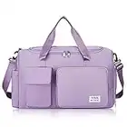 Grand Sac de Sport pour Femme,Gym Sac de Sport avec Compartiment à Chaussures et Poche Humide Sac de Natation Rose Sac de Voyage pour Le Sport Voyager Natation Yoga Randonnée Camping