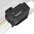 Solofish Pistol Laser Light Combo Red Green Laser Beams for Guns with Weaponlight Tactical Strobe Handgun Lights Laser Sight Compatible with Glock 19 Accessories