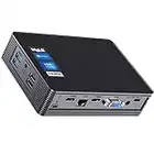 MeLE Quieter HD3Q Fanless Mini PC Desktop Computer, Windows 11 pro Celeron N5105 16GB 512GB, Micro PC Desktop on Industrial Business, Support SSD HDD Gigabit Ethernet PXE Auto Power On Unlocked Bios