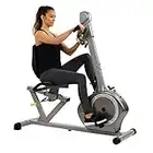 Sunny Health & Fitness Recumbent Bike SF-RB4631 with Arm Exerciser, 350lb,Gray