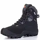 Manfen Men's Thermator Mid-Rise Waterproof Hiking Boots Trekking Outdoor Boots, Black, 11