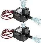 12V DC Water Pump,Aideepen 3M 12v Water Pump Submersible Brushless Motor 240L/ H Water Pump for Aquariums, Fish Tank, Pond, Fountains(2-Pack)