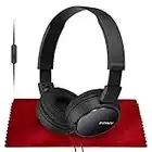 Sony MDRZX110AP ZX Series Extra Bass - Auriculares para Smartphone con micrófono, Color Negro y Tela de Fibra