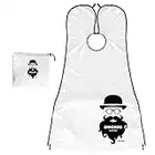 Ducomi Delantal Barba "The Duke" – Babero Barba Hombre con Ventosa, Babero Afeitar Barba y Barba Catcher Deje Que su Baño de Mantener Limpio - Babero Afeitar Barba (White)