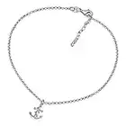 SILVEGO - ZTD26509 - Bracelet de Cheville pour Femme - Argent 925/1000 - Ancre Marine