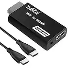 Tihokile Adaptateur Wii HDMI, Entrée Wii Sortie Jack 3,5 mm et HDMI Convertisseur Wii vers HDMI avec Cable HDMI Full HD 720P/1080P pour Projecteurs,Télévisions,Moniteurs (Noir)