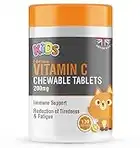 Childrens Vitamin C 200mg 120 Orange Flavour Chewable Tablets Kids Immunity ClubVits