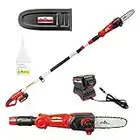 Grizzly Tools Akku Hochentaster AKS 2040-21 T - 20V 4.0 Ah Lithium Ionen akku - 20 cm Schnittlänge, 5 m/s Kettengeschwindigkeit - Qualitätsschwert und Kette - bis 4 m Arbeitshöhe