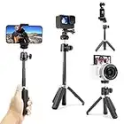 MAXCAM Trípode de poste de extensión, mini palo de selfie, soporte de mango para cámara web, iPhone, Samsung, smartphone, GoPro, DJI bolsillo, Canon, Sony, cámaras, vlogging