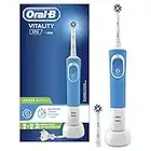 Oral-B Spazzolino Elettrico Ricaricabile Vitality 170, Movimento Oscillatorio e Rotatorio, Batteria a Lunga Durata, 2 Testine e 1 Spazzolino, Blu, Idea Regalo