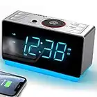 iTOMA Alarm Clock Radio with Bluetooth Speaker, FM Radio, Dual Alarm with Snooze, Large LED Display, Dimmer Control, USB Charging Output and Night Light CKS708