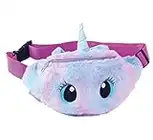 dressfan Licorne Sac Banane Peluche Enfant Sacoche Banane Doggy Bag Sac de Ceinture Sac de Poitrine Sac en Bandoulière Fille pour Vie Quotidienne/Randonnée/Promener Le Chien (E-Violet)