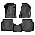 MAXLINER A0331/B0331 MAXFLOORMAT - Juego de 2 alfombrillas para Jeep Compass 2017-2018, color negro con doble gancho para el lado del conductor de la fila, 1 unidad