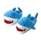 Generic Creative Shark Furry Slippers Comfy Couple Shoes Cartoon Thick-Soled Animal Sole Women Cute Novelty Slip-on Soft for Winter Christmas House Ladies Men, blue