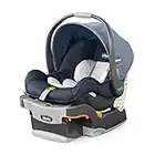 Chicco KeyFit® 30 ClearTex® Infant Car Seat and Base, Rear-Facing Seat for Infants 4-30 lbs., Includes Infant Head and Body Support, Compatible with Chicco Strollers, Baby Travel Gear | Glacial/Blue