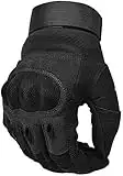 COZOME Gants de Moto, Gants Scooter Unisexe Ecran Tactile Respirable pour Vélo, Motocross, Camping, Randonné, VTT, Paintball, Escalade, Chasse, Motocross et Autres Sports de Plein Air (Noir, L)