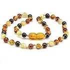 Baby J's® Premium Multi Baltic Amber Necklace 32cms. Money Back Guarantee.