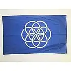 AZ FLAG Bandera de la Humanidad 90x60cm para Palo - Bandera del Planeta Tierra 60 x 90 cm