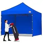 ABCCANOPY Classic Ez Pop up Canopy Tent with Sidewalls 10x10 Market and Patio-Series, Royal Blue