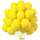 PartyWoo Lot de 50 ballons jaunes en latex de 30,5 cm, ballons jaunes pour fête d'anniversaire pour décorations de fête de tournesol, fournitures de fête d'anniversaire, décorations de fête tropicales