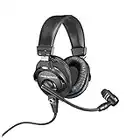 Audio-Technica BPHS1 Broadcast Stereo Headset with Dynamic Cardioid Boom Mic, Black, adjustable