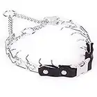 Herm Sprenger Prong Collar for Dog Training with Easy Quick Release Buckle - German Made Dog Collar with Chrome Plated Stainless Steel 2.25mm Prongs for Small Dogs (13-18" Neck)