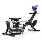 Capital Sports Máquina de Remo para Casa 13 l., Aparatos Gimnasio para Hacer Ejercicio, Rowing Machine 80cm Deslizamiento, LCD y Monitor para Seguimiento con Rodillos para Suelo para Casa