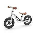 Chillafish Charlie Lightweight Toddler Balance Bike, Cute Trainer for 18-48 Months, Learn to Bike with 10" inch no-Puncture Wheels, Adjustable seat and Carry Handle., Silver