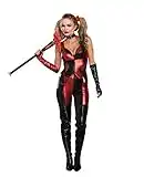Dreamgirl Women's Harlequin Blaster Costume, Black/Red, Small