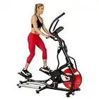 Sunny Health & Fitness Magnetic Trainer Elliptical Machine w/LCD Monitor and Heart Rate Monitoring-Stride Zone-SF-E3865, Black