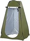 Pop Up Privacy Tent – Instant Portable Outdoor Shower Tent, Camp Toilet, Changing Room, Rain Shelter with Window – for Camping and Beach – Easy Set Up, Foldable with Carry Bag – Lightweight and Sturdy green