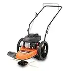 BLACK+DECKER 25A-26S5736 4-Cycle Gas Powered 22-Inch Walk-Behind High-Wheeled String Trimmer with 140cc OHV Engine, Black and Orange