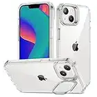 ESR Classic Stand Case Compatible with iPhone 14 and iPhone 13, Clear Case with Stand, Military Stand, Built-in Camera Ring Stand, Scratch-Resistant Acrylic Back, Clear