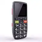 artfone Telefono Cellulare per Anziani, C1 Senior,Tasti Grandi,Volume alto,Funzione SOS,Chiamata Rapida,1400mAh Batteria di grande capacità,Dual SIM GSM Nero