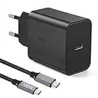 Chargeur USB C Rapide 45W pour Samsung Galaxy S22 Ultra/S22+/S21/S20 Fe/Note 10/S22 FE/S8+/S8 Ultra, Prise Type C ​Adaptateur Secteur USB C Chargeur avec Cable 100W pour Chargeur Samsung Charge Rapide