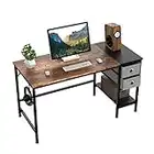 47 inch Office Desk with Two Non Woven Drawers, Computer Writing Desk Work Table for Bedroom, Home, Office, Kid Student Study Desk for Dorm Room